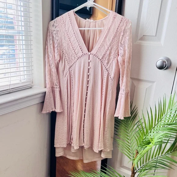 Altar’d State Bell Sleeve Babydoll Dress - Picture 2 of 10